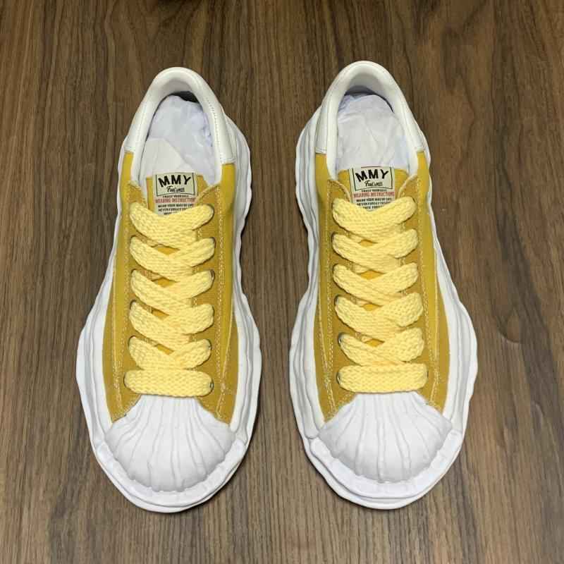 MMY Seashell-Toe Shoes Thick-Soled Unisex Dissolvable Sneakers/Distressed Canvas - Size avaliable 35~47