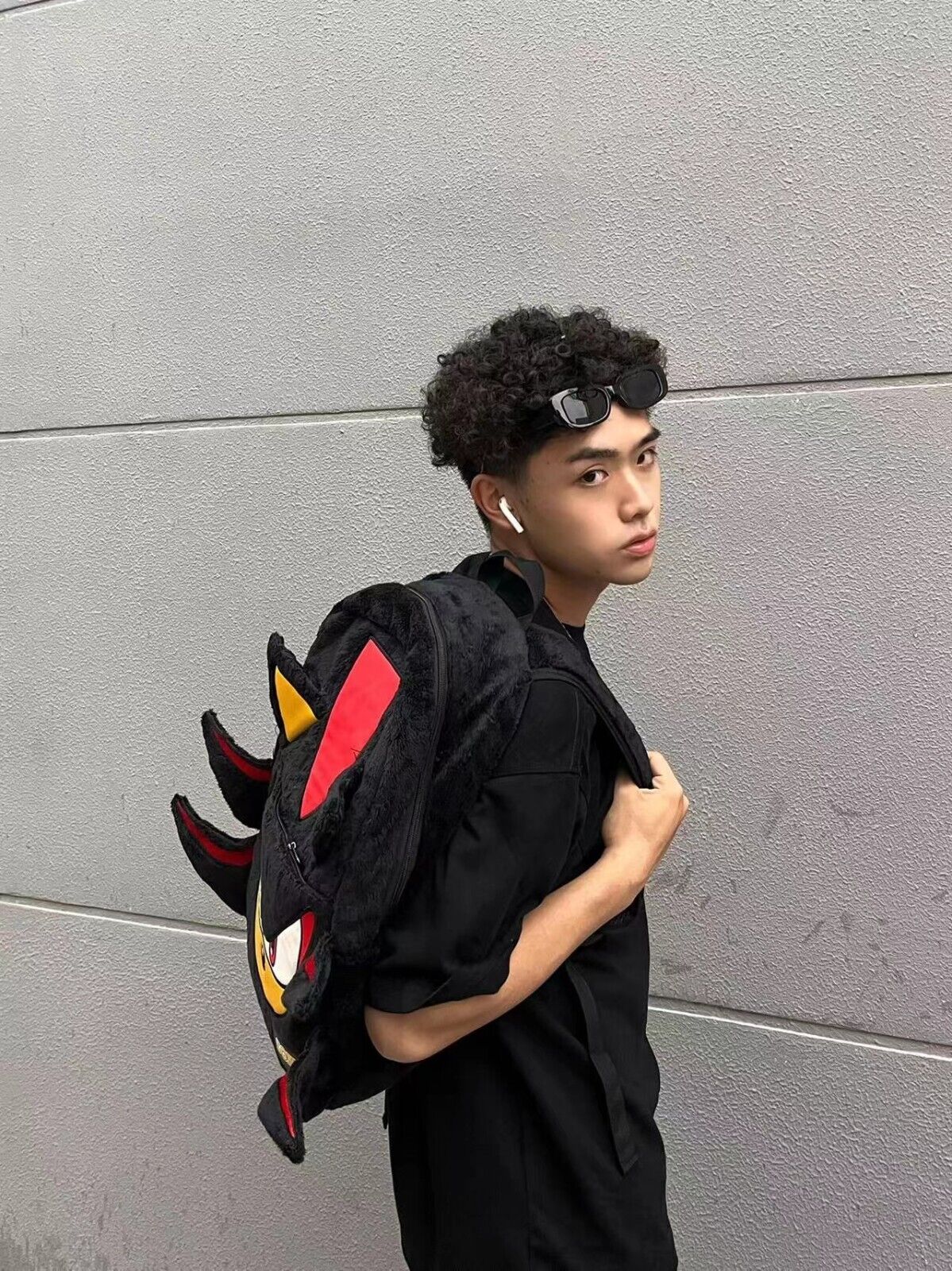 Online Love Master Original Sonic the Hedgehog Shadow Sonic Black Plush Backpack - Dark Sonic