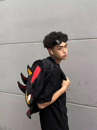 Online Love Master Original Sonic the Hedgehog Shadow Sonic Black Plush Backpack - Dark Sonic