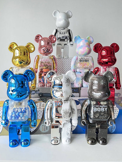 BE@RBRICK 400% Violent Bear Display: Building Block Bear/Ocean Figure Doll Gift - DM for Style