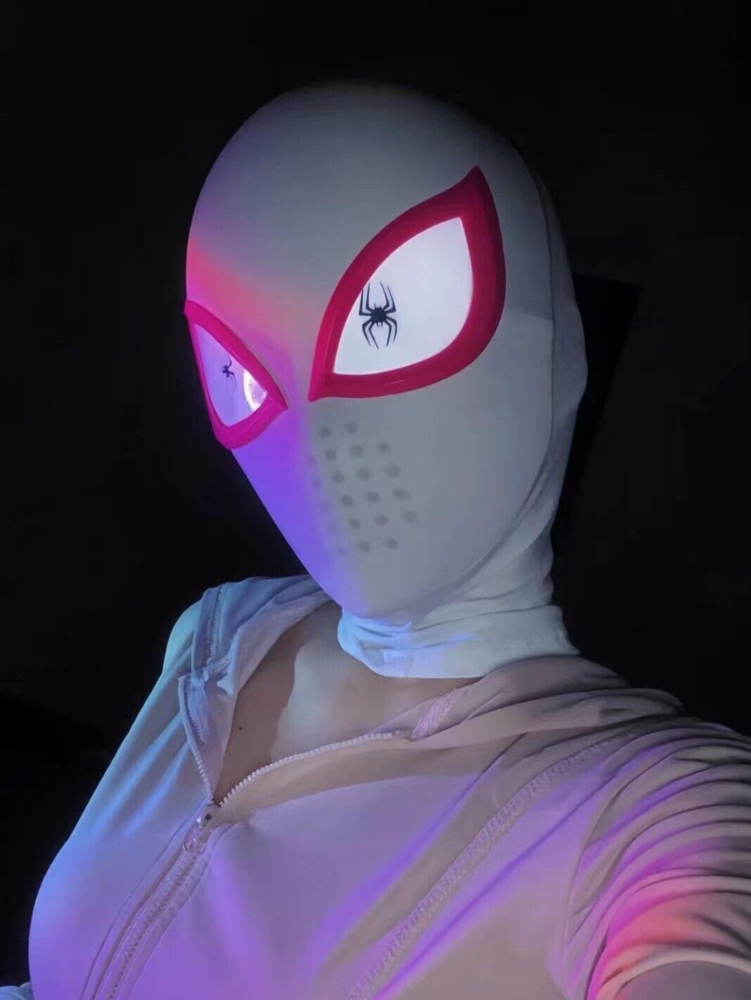 Manual/Electronic Spider-Man Headgear Moving Eyes:Play Face Mask Gift Cosplay