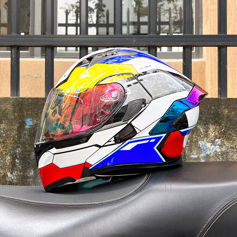 CyperPunk / 3C DOT Full Face Dual Visors Unisex Bluetooth Motorcycle Helmet