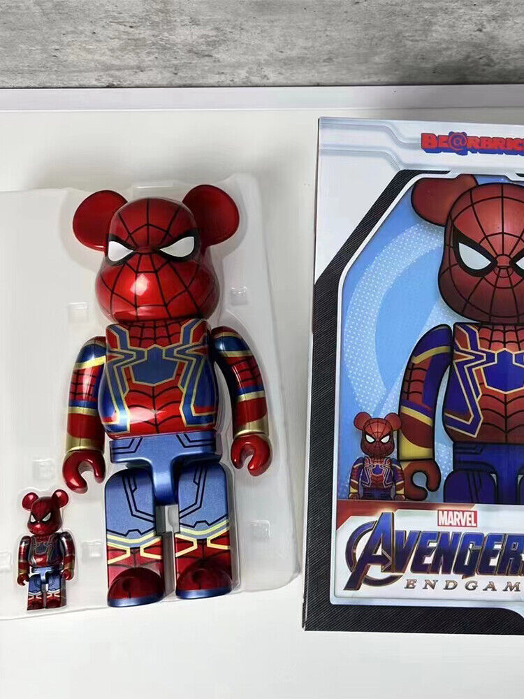 Bearbrick 400% X KAW Set:Building Block Violent Bear Toy Decorative Figurine Gift
