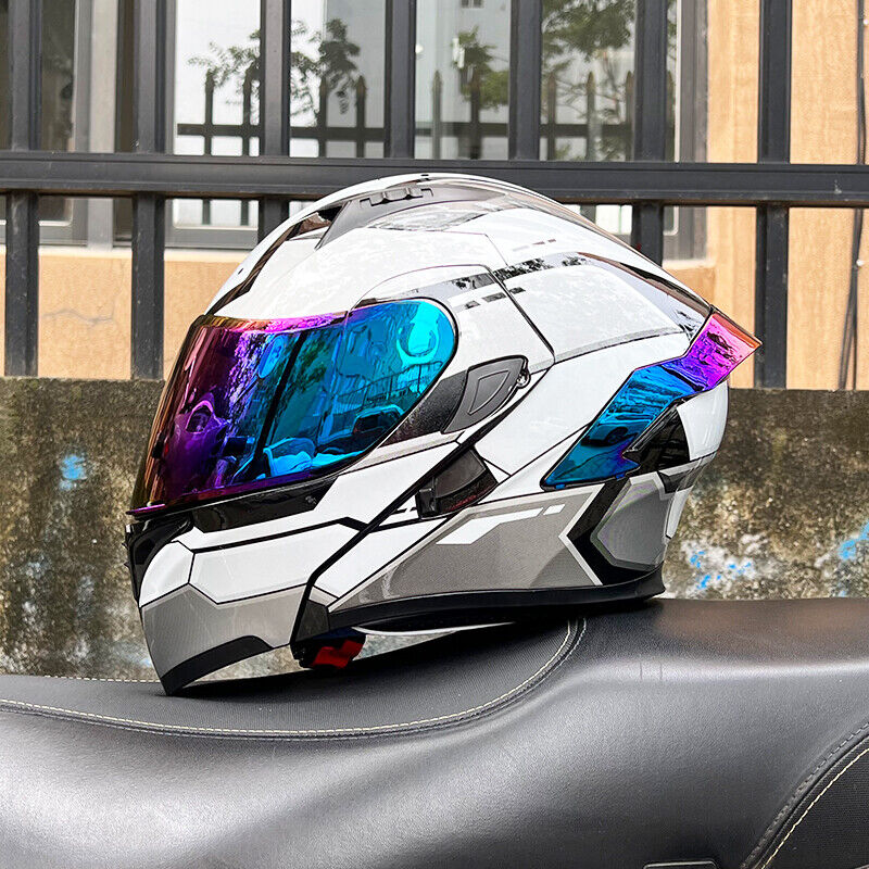 CyperPunk / 3C DOT Full Face Dual Visors Unisex Bluetooth Motorcycle Helmet
