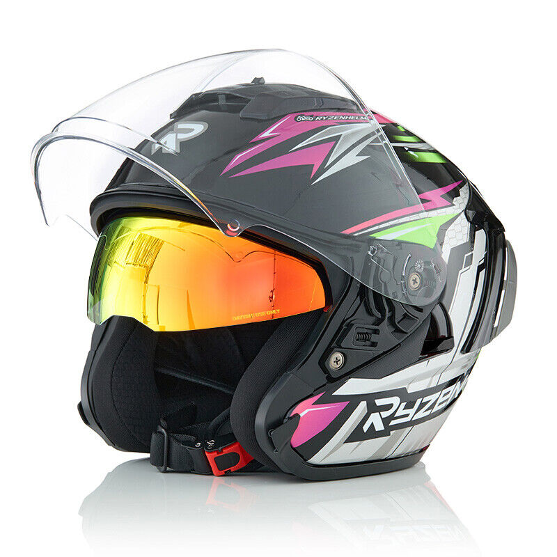Evangelion Unit-01 Style Bluetooth Helmet - DOT Certified Dual Visor