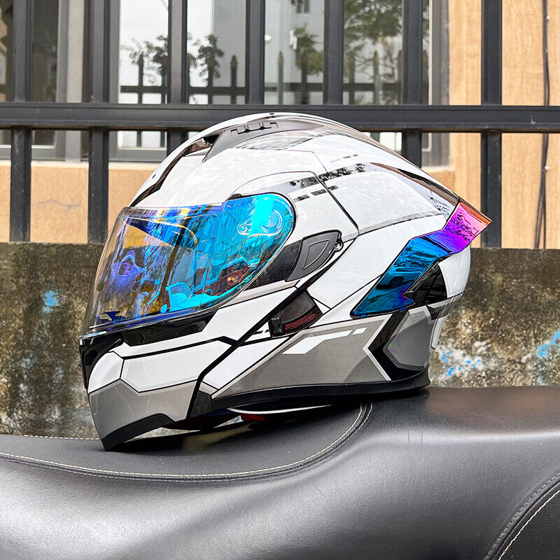 CyperPunk / 3C DOT Full Face Dual Visors Unisex Bluetooth Motorcycle Helmet
