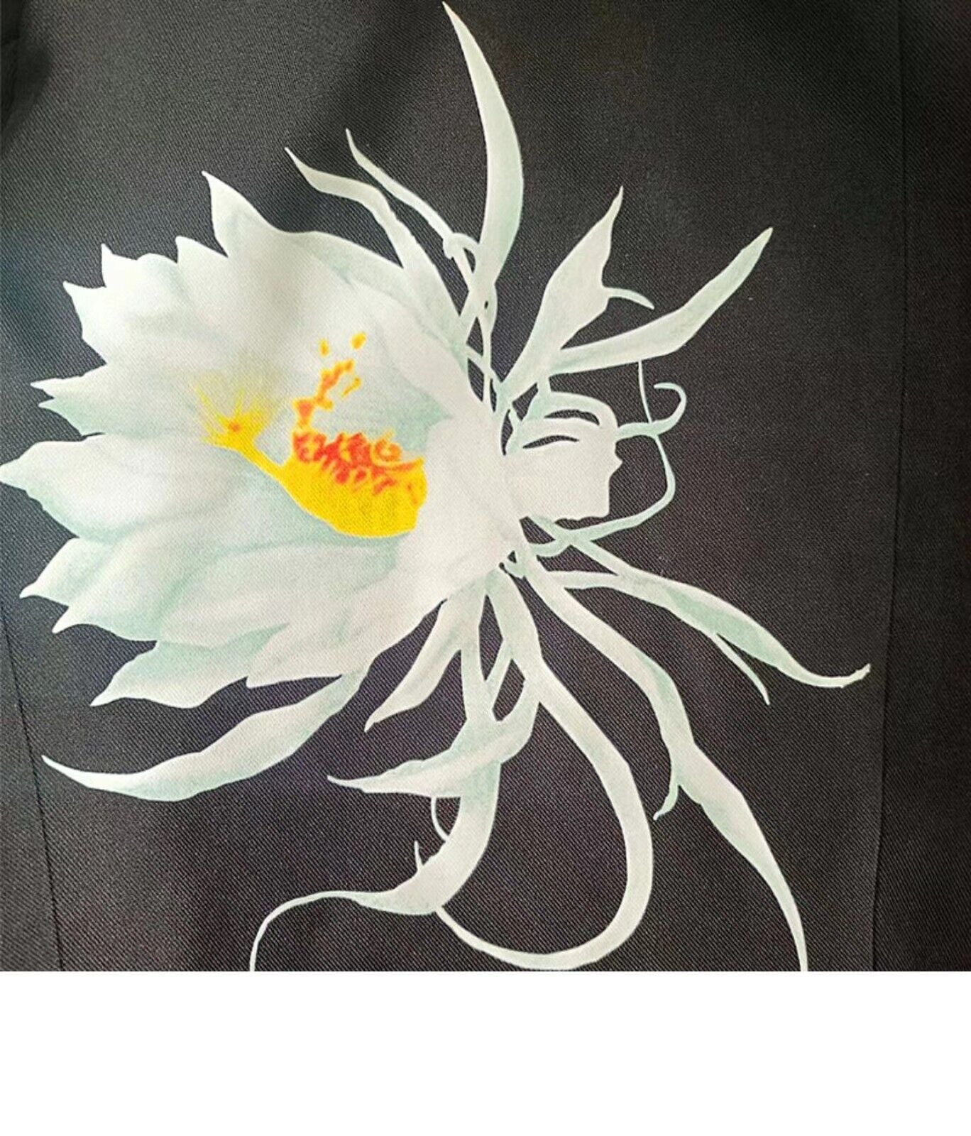 Yohji Yamamoto Dark Moonlight Beauty Night-blooming Cereus Printed Jacket