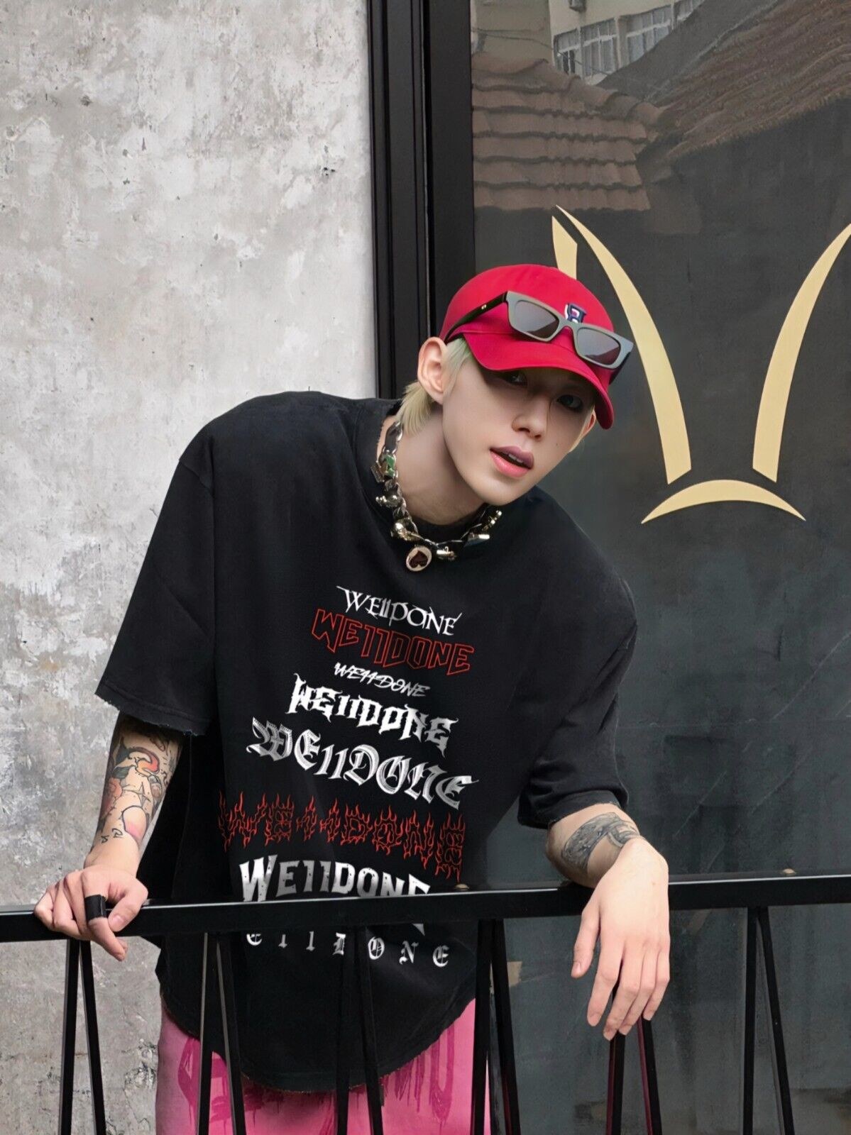 WE11DONE Streetwear Summer Loose Cotton Couple’s Short Half-Sleeve Tee