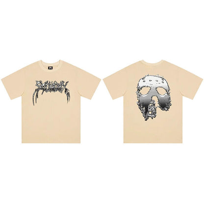 REVENGE Reflective Smoky Skull Dragon Bone Rap XX Streetwear Style Short Sleeve