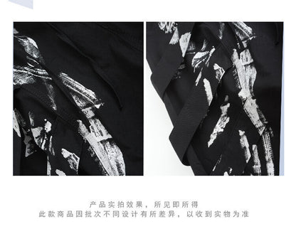 RO Rick Owens Black Work Pants High Street Punk Dark Style Couple Wide-Leg Trousers - Size avaliable S ~ XXL