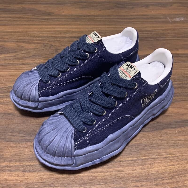 Mitsuharu Sanyuan Vintage Unisex Distressed Shell-Toe MMY Canvas Shoes Sneakers