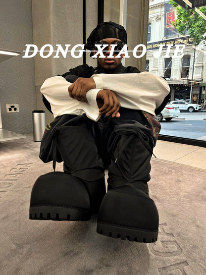 Parisian Snow Boots Ski Waterproof Anti-Slip Big Head Short Boots