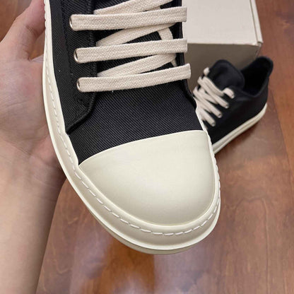 Correct Vers. Rick Owens Wax Surface Satin Sub-line Leather Shoes High/Low Cut