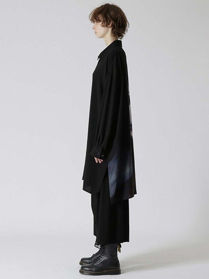 Yohji Yamamoto Vibe Shirt Y’s Ayumidoll Limited Edition Doll Print Dark Shirt