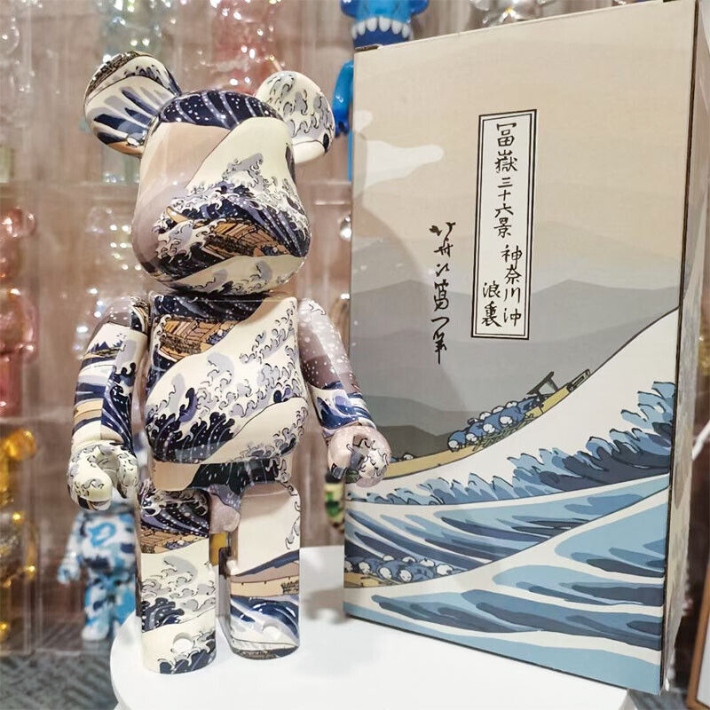 Bearbrick 400% X KAW Set:Building Block Violent Bear Toy Decorative Figurine Gift