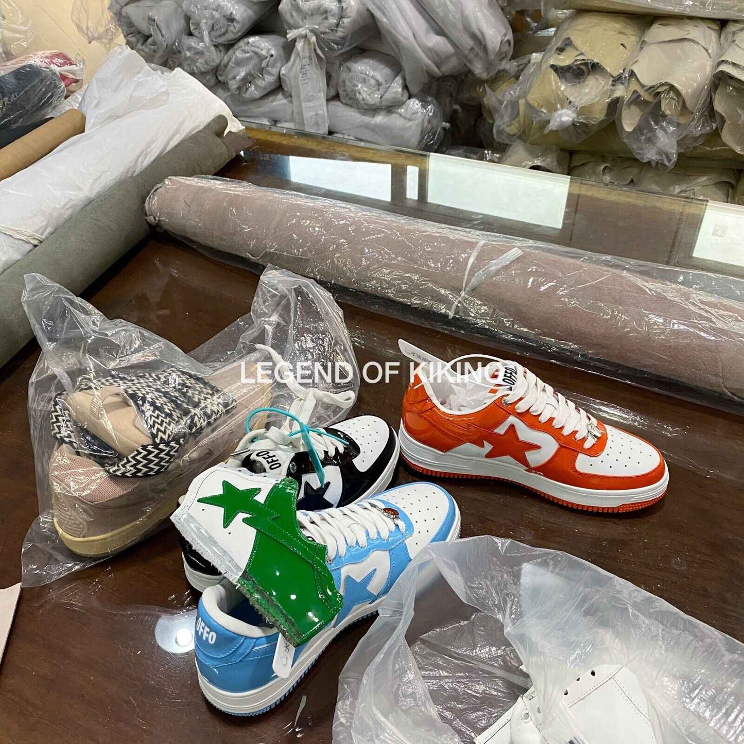 BAPESTA Classic Patent Leather Sneaker Low-Top Casual Skateboard Shoes