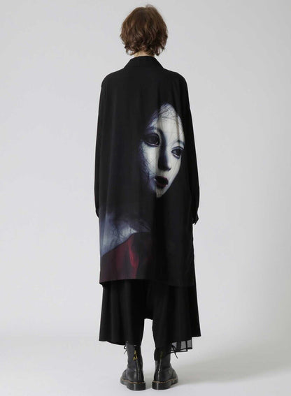 Yohji Yamamoto Vibe Shirt Y’s Ayumidoll Limited Edition Doll Print Dark Shirt