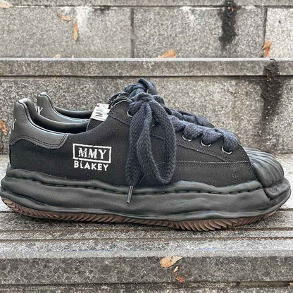 MMY Seashell-Toe Shoes Thick-Soled Unisex Dissolvable Sneakers/Distressed Canvas - Size avaliable 35~47