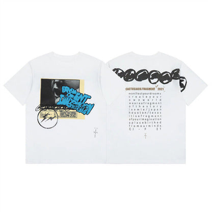 Travis Scott Short Sleeve T-Shirt X McDonald’s High Street Loose Printed Tee