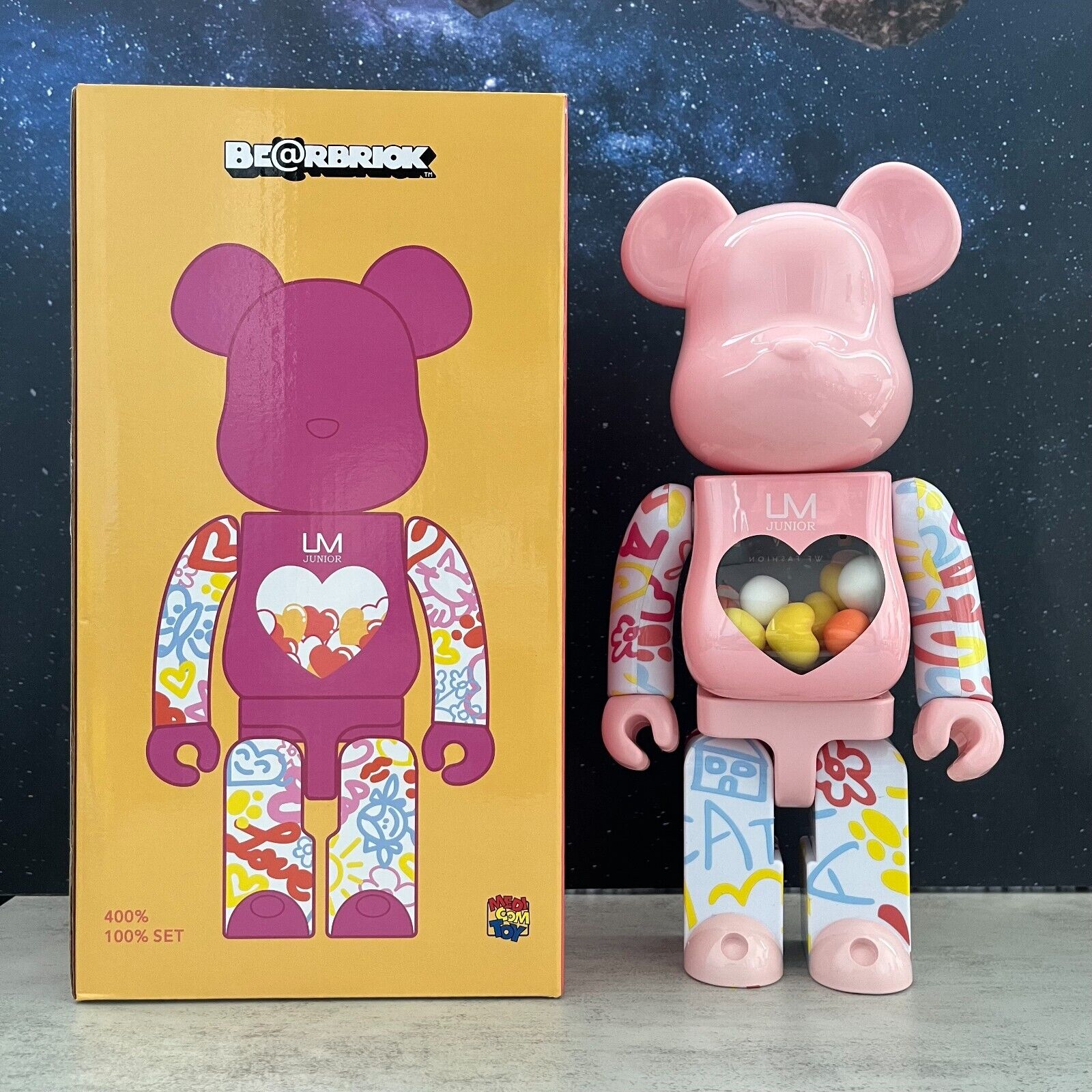 BE@RBRICK 400% Building Block Violence Bear Collectible Toy Action Figure