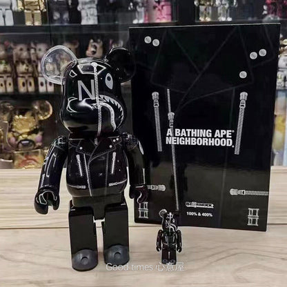 BE@RBRICK 400% Kobe Bryant Jordon James NBA Building Block Violent Bear Figures - Black Samurai