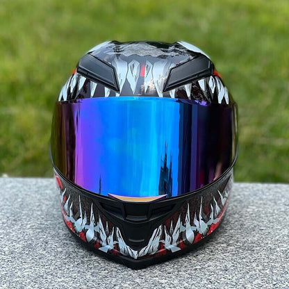 Future Serie / Carbon Fiber Pattern Plated Full Face Helmet Motorcycle All-Season DOT 3C Approve