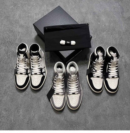 2023SS AMIRI Bone Shoes Lychee Grain Top Layer Cowhide Low-top Leisure Board Shoes