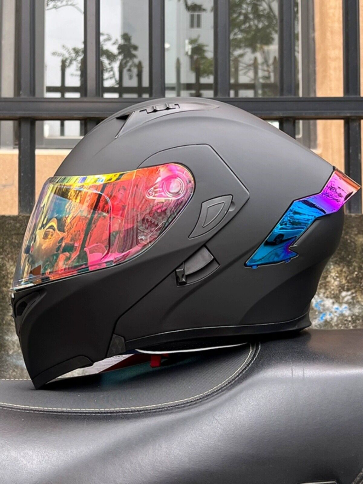 CyperPunk / 3C DOT Full Face Dual Visors Unisex Bluetooth Motorcycle Helmet