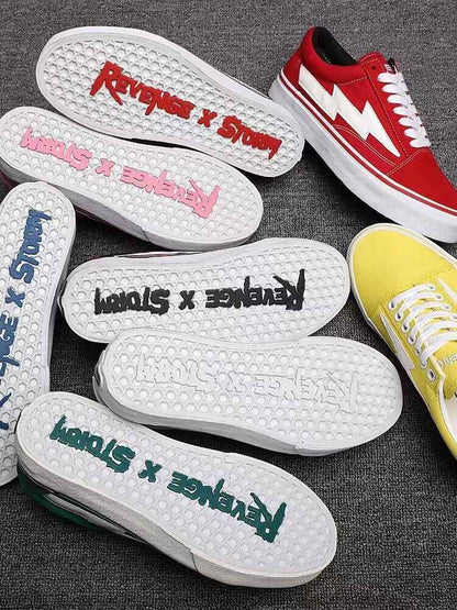 Revenge x Storm Lightning Skateboard Shoes Low-Top Canvas Shoes / Vengeful Storm - Size avaliable 35~45