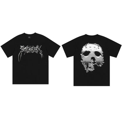 REVENGE Reflective Smoky Skull Dragon Bone Rap XX Streetwear Style Short Sleeve