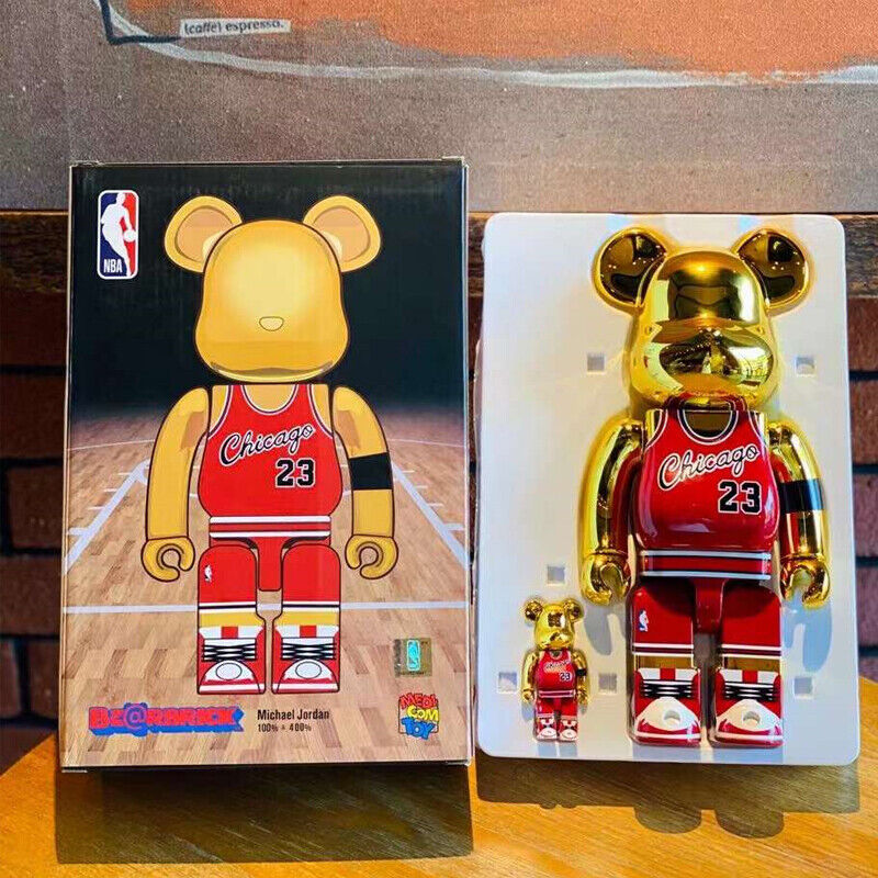 Bearbrick 400% X KAW Set:Building Block Violent Bear Toy Decorative Figurine Gift