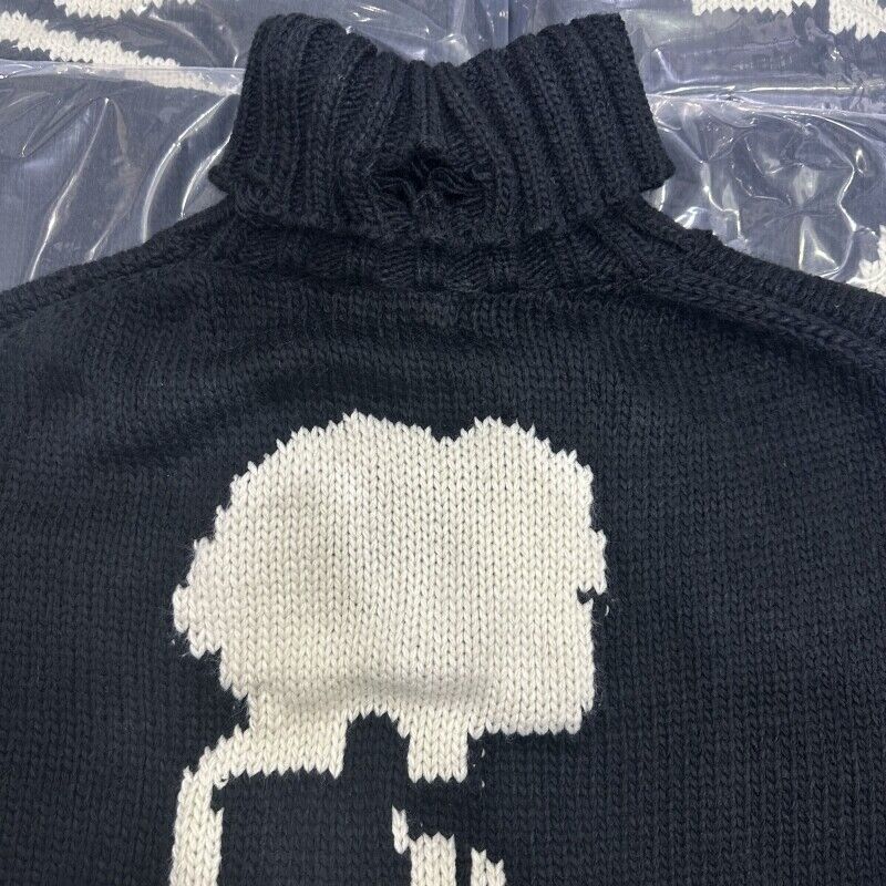 MMJ Mastermind Heavyweight Skull Horsehair Cardigan Sweater Wool Knitted