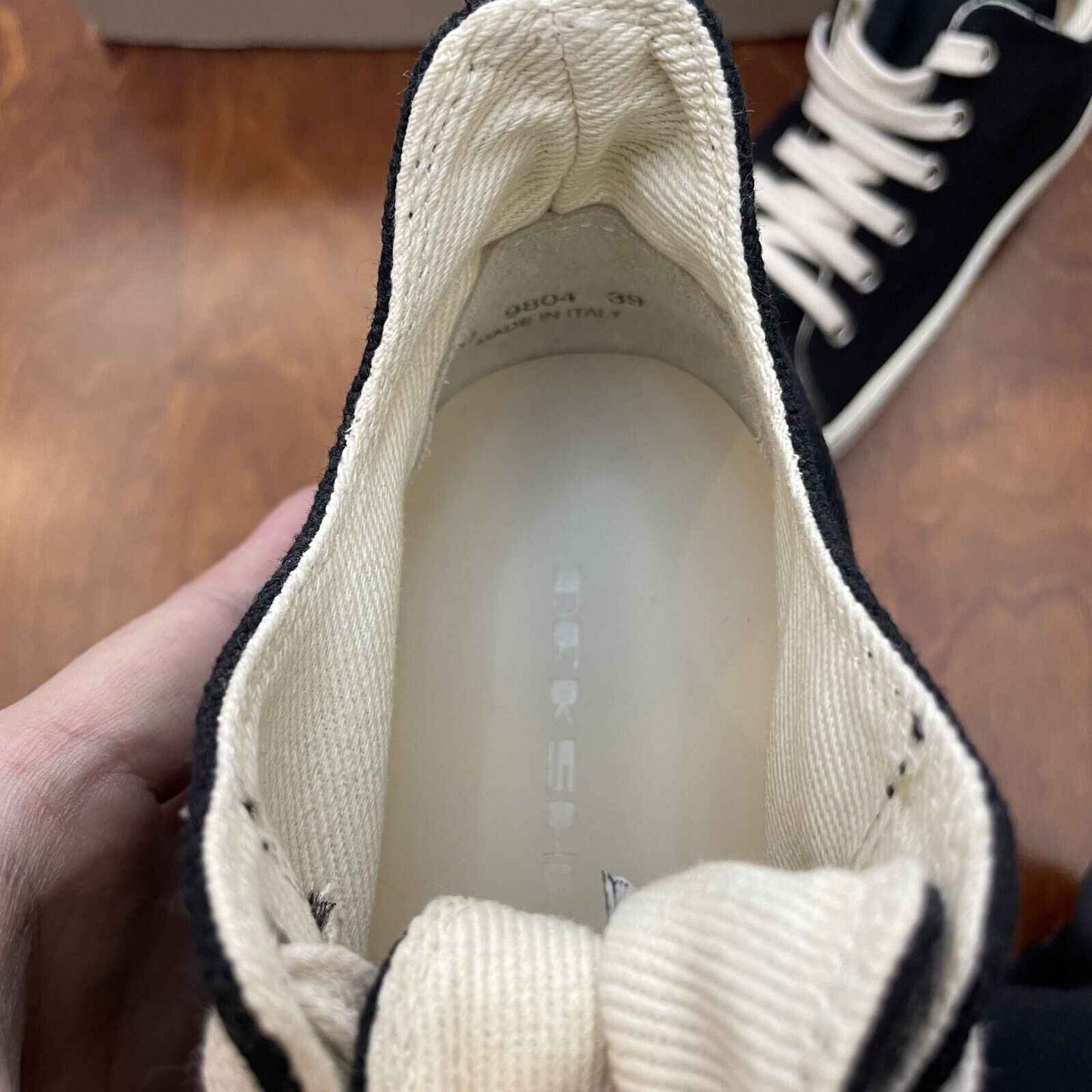 Correct Vers. Rick Owens Wax Surface Satin Sub-line Leather Shoes High/Low Cut