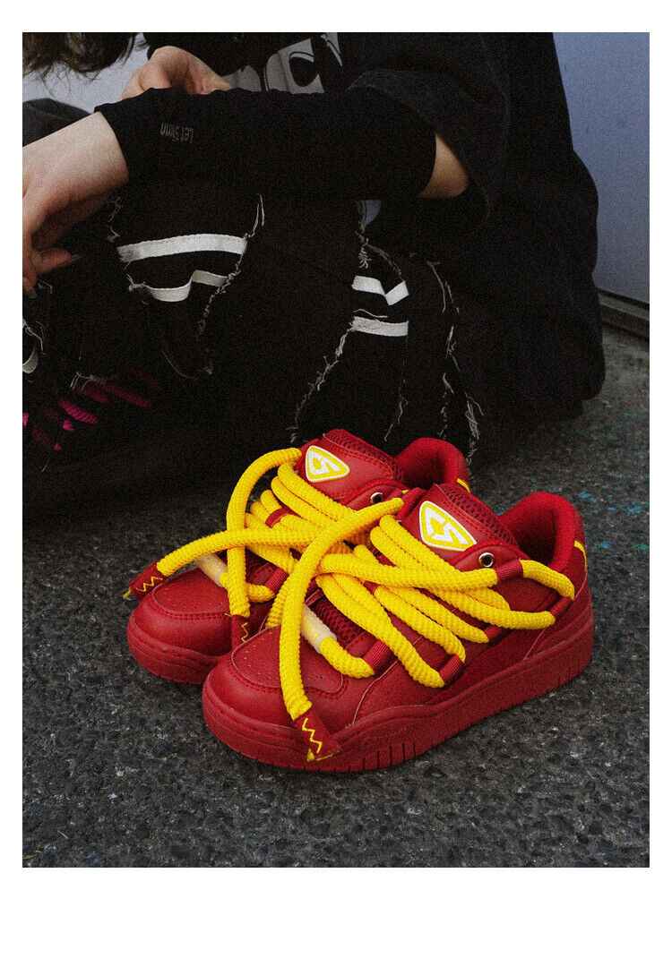 Cat &Sofa: Dirty Braids/Rotten Tomato Bread Shoes Skateboard Sporty Sneakers - Size avaliable 35~45