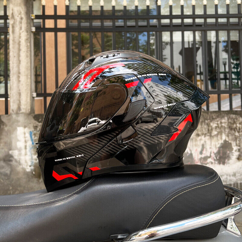 CyperPunk / 3C DOT Full Face Dual Visors Unisex Bluetooth Motorcycle Helmet