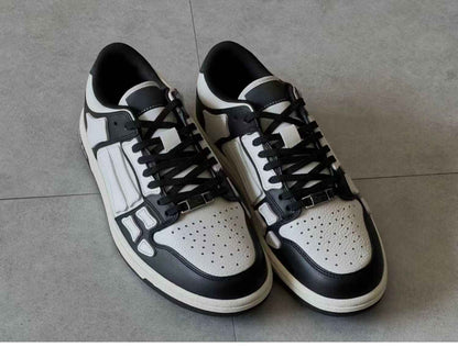 2023SS AMIRI Bone Shoes Lychee Grain Top Layer Cowhide Low-top Leisure Board Shoes
