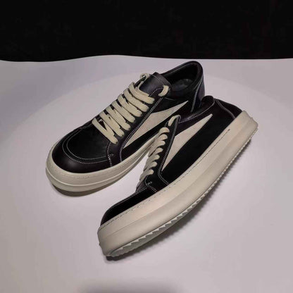 RO 22SS Correct Edition Leather Low-Top Shoes Dark Suede Black RICK OF GODOWENS