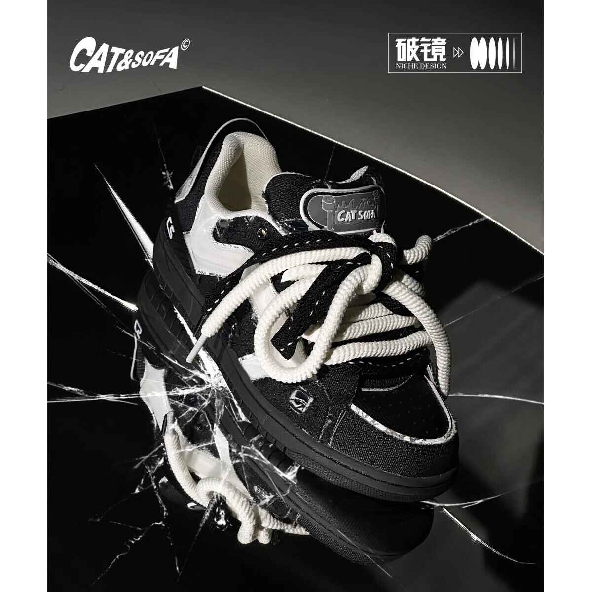 C-TUBE Original Breaking Mirro/ Unisex Casual Sport Skate Sneaker Shoes - Size avaliable 35~44