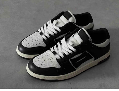 2023SS AMIRI Bone Shoes Lychee Grain Top Layer Cowhide Low-top Leisure Board Shoes