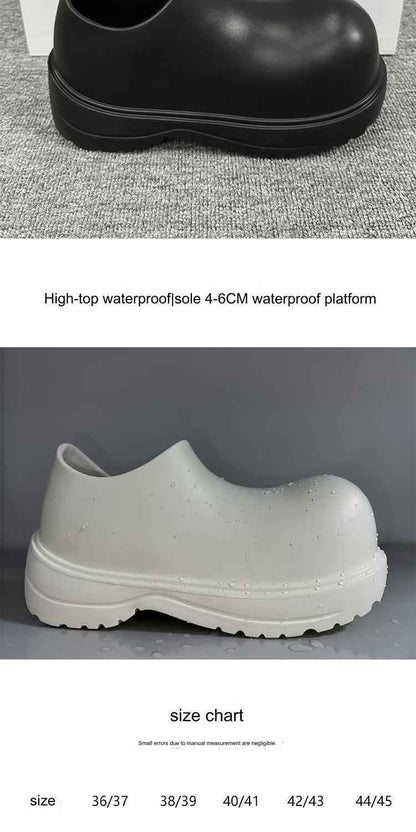 Rain Work Boots Outdoor Function Waterproof Derby Mickey Chef Shoes