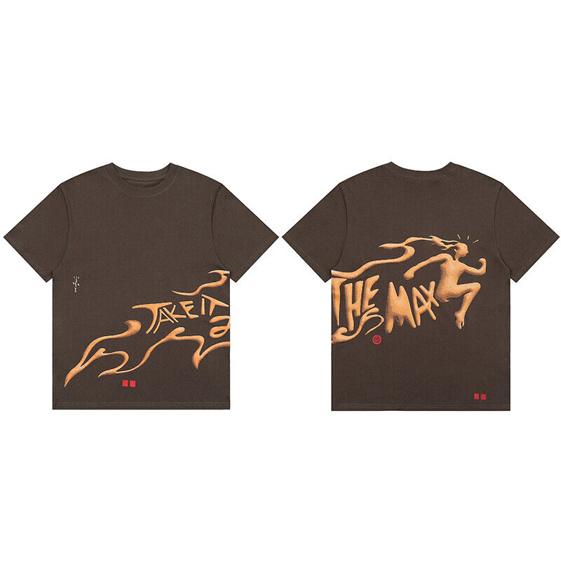 Travis Scott Short Sleeve T-Shirt X McDonald’s High Street Loose Printed Tee