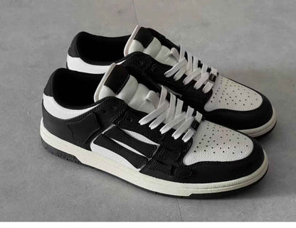 2023SS AMIRI Bone Shoes Lychee Grain Top Layer Cowhide Low-top Leisure Board Shoes