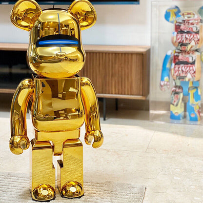BE@RBRICK 400% Plated Building Block Violent Bear Punk /Collectible Figure Gift