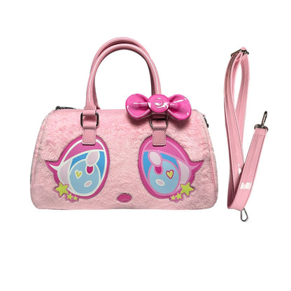 cartoonbox Original Bear Series 2D Cartoon Anime Black Pink Bicolor Cute Handbag - Order with colors