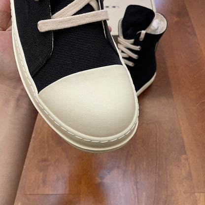 Correct Vers. Rick Owens Wax Surface Satin Sub-line Leather Shoes High/Low Cut