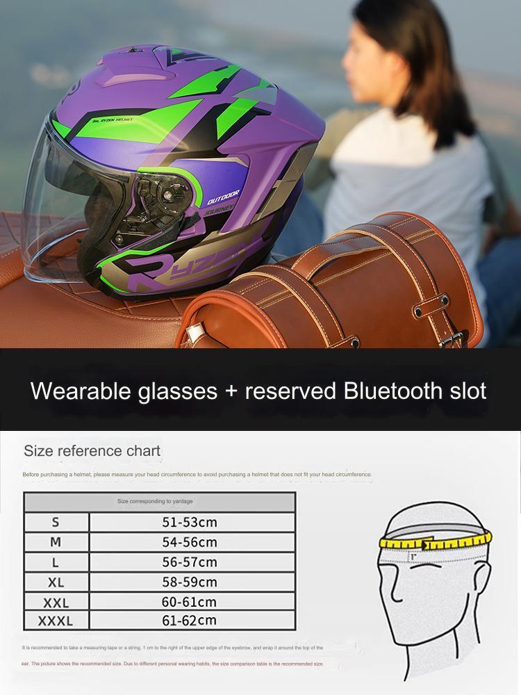 Evangelion Unit-01 Style Bluetooth Helmet - DOT Certified Dual Visor