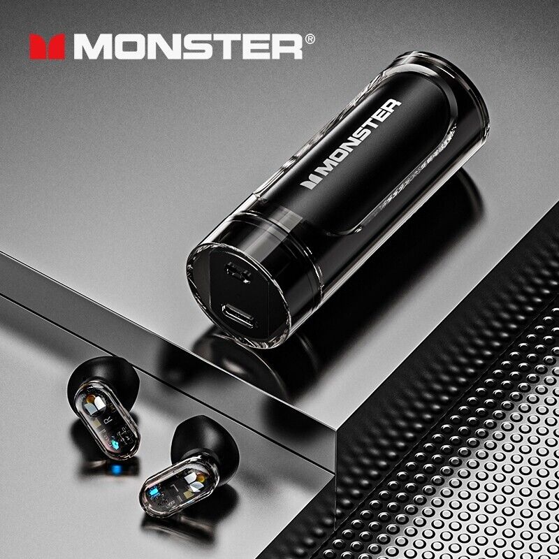 Monster/ Premium 2023 True Wireless Earbuds by Mosh Audio - High-Quality Sound - Purple