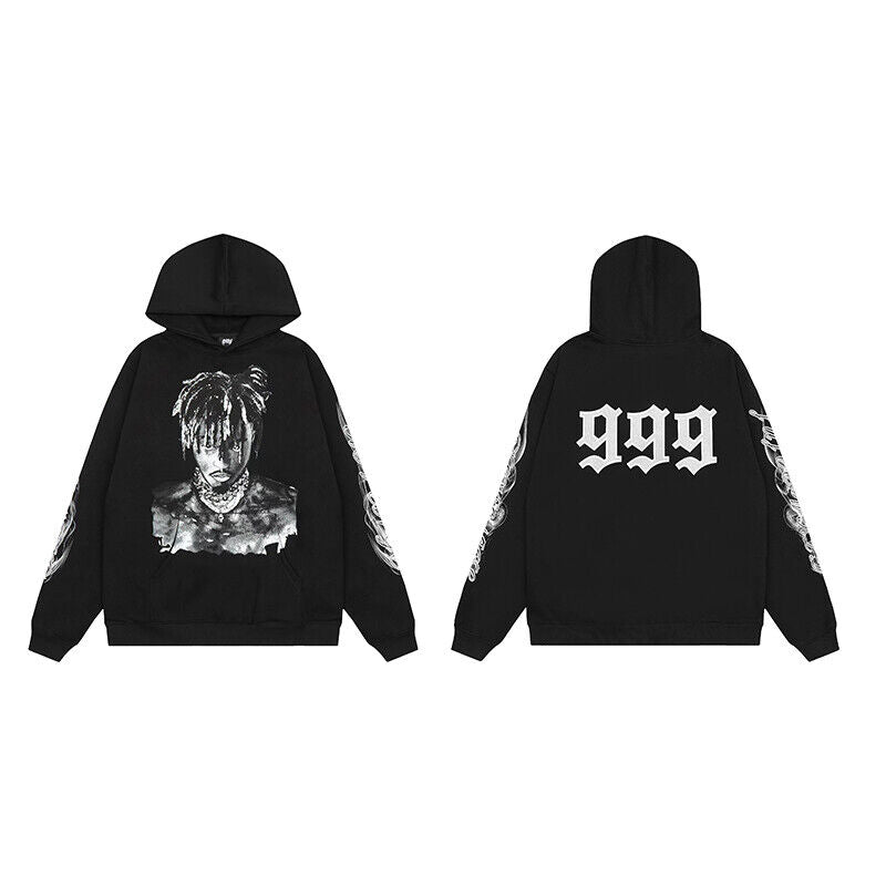 Revenge Embroidered XXX Dragon Bone Halloween Smoky Graffiti High-Street Hoodie - Order with Size / Style