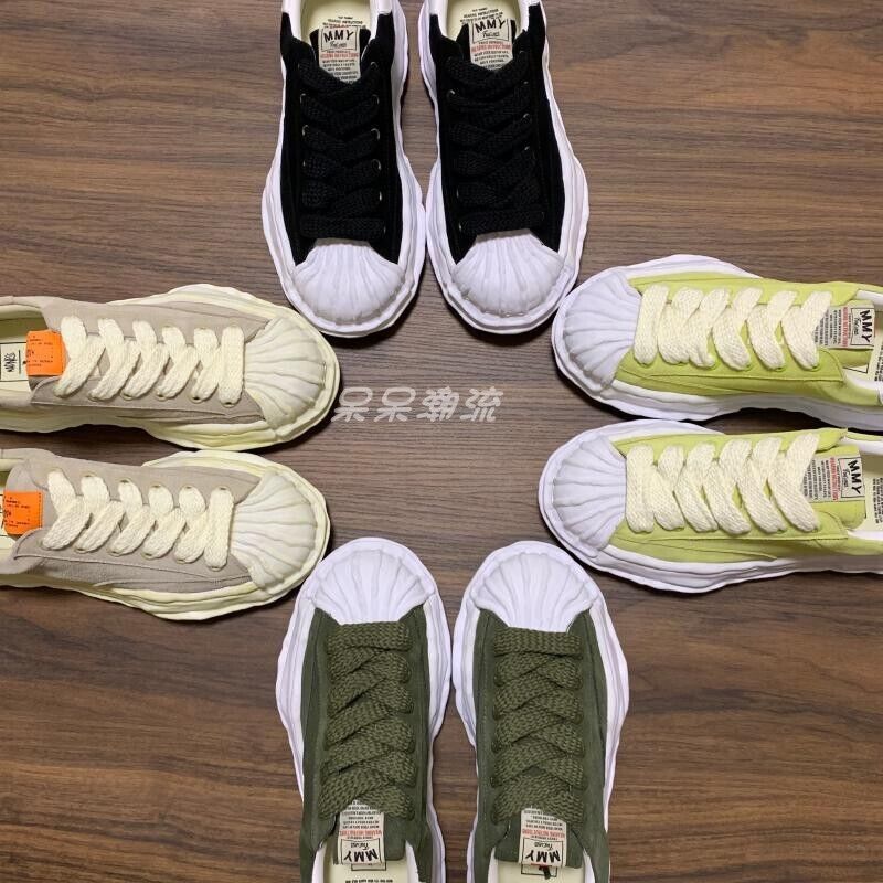 Mitsuharu Sanyuan Vintage Unisex Distressed Shell-Toe MMY Canvas Shoes Sneakers
