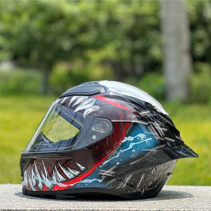 Future Serie / Carbon Fiber Pattern Plated Full Face Helmet Motorcycle All-Season DOT 3C Approve